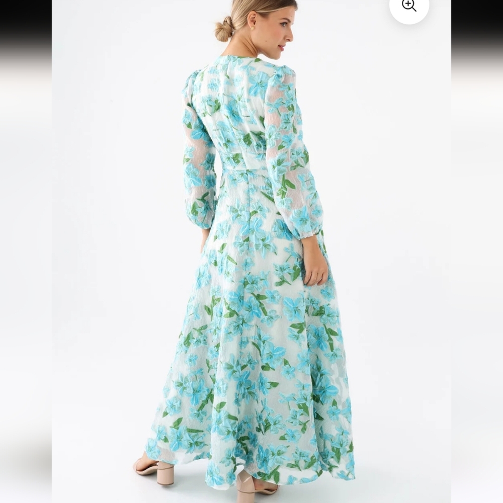 New Abbey Glass Brooke Gown Tropical Organza Size XS - Picture 5 of 13